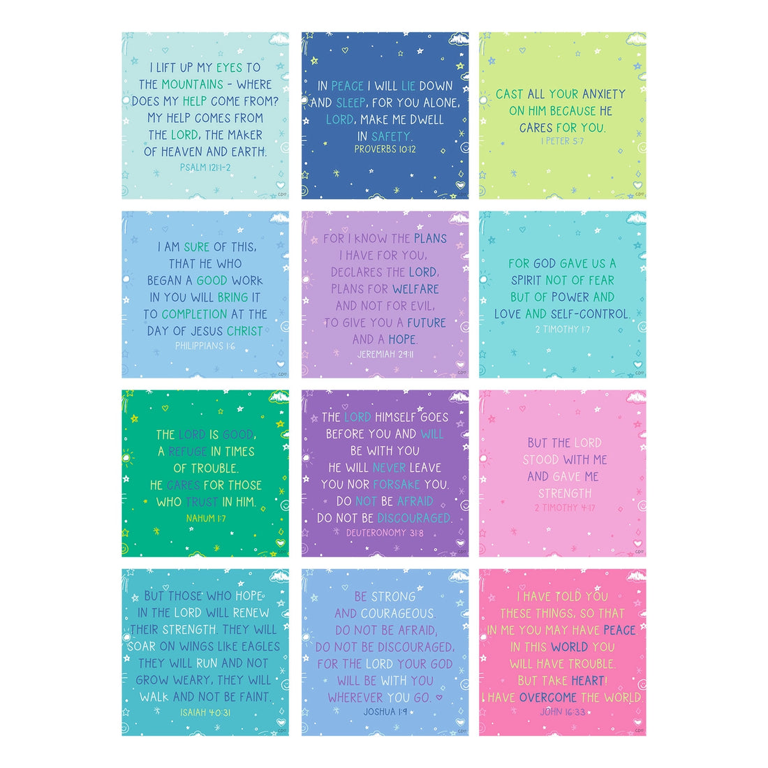 Verses for Peace - Bible Verse Card Set + Stand