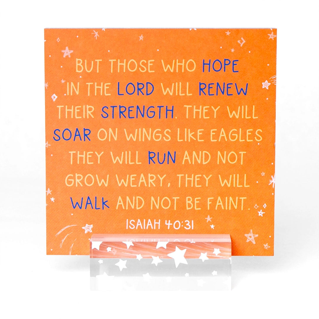 Verses for Strength - Bible Verse Card Set + Stand