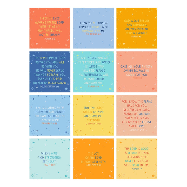 Verses for Strength - Bible Verse Card Set + Stand