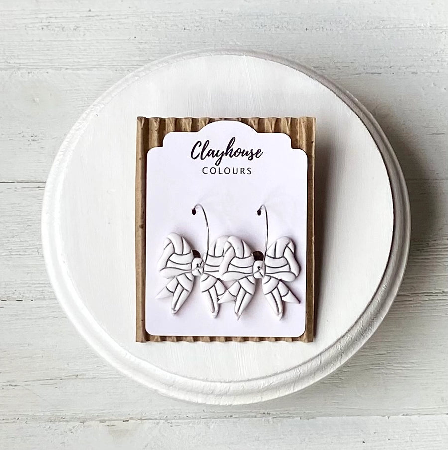Sports Bow Hoop Earrings {SPECIAL ORDER}