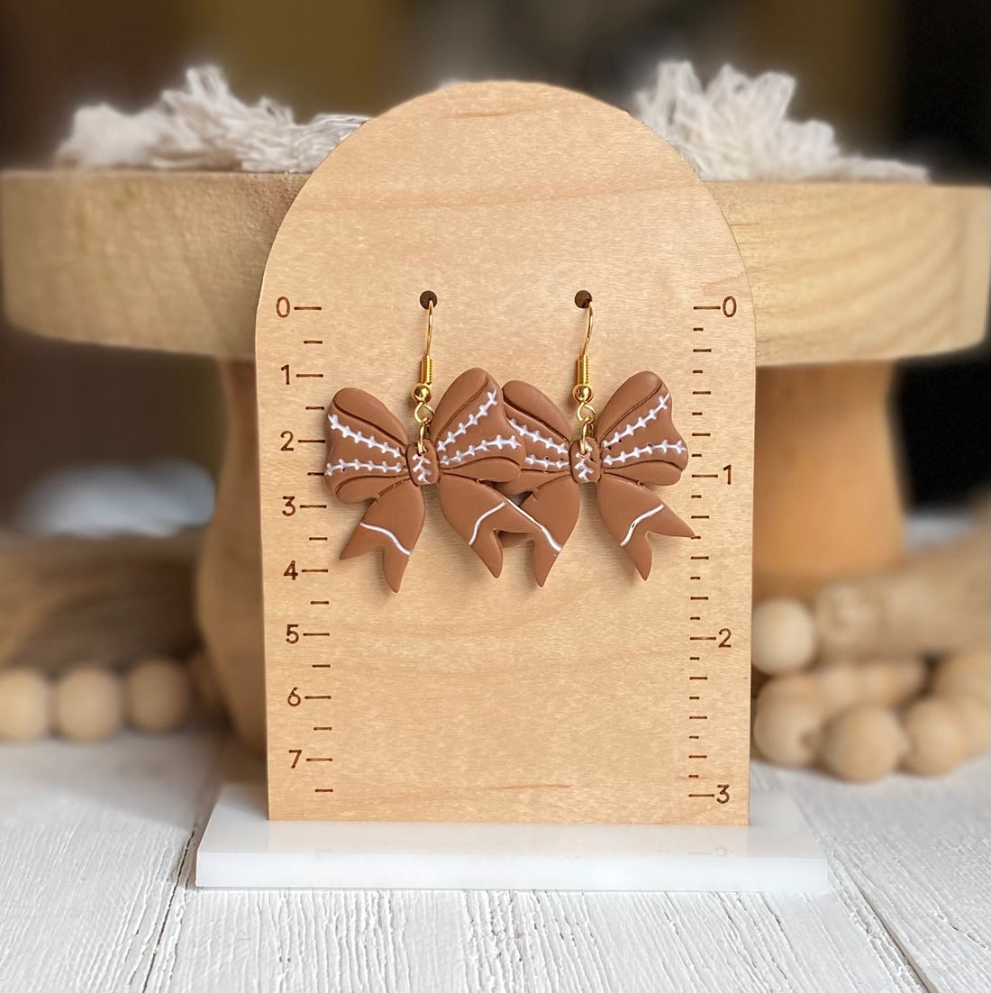 Sports Bow Hoop Earrings {SPECIAL ORDER}