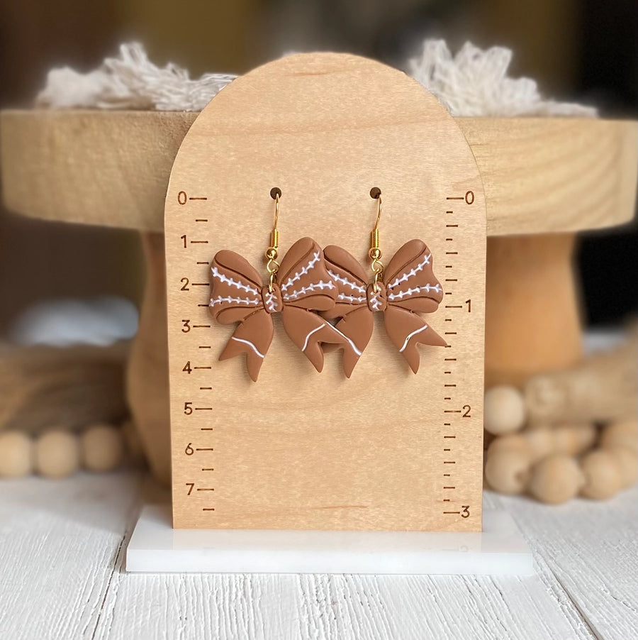 Sports Bow Hoop Earrings {SPECIAL ORDER}