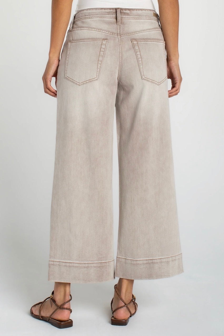 Liverpool - Weekender Crop Wide Leg - Antique Khaki