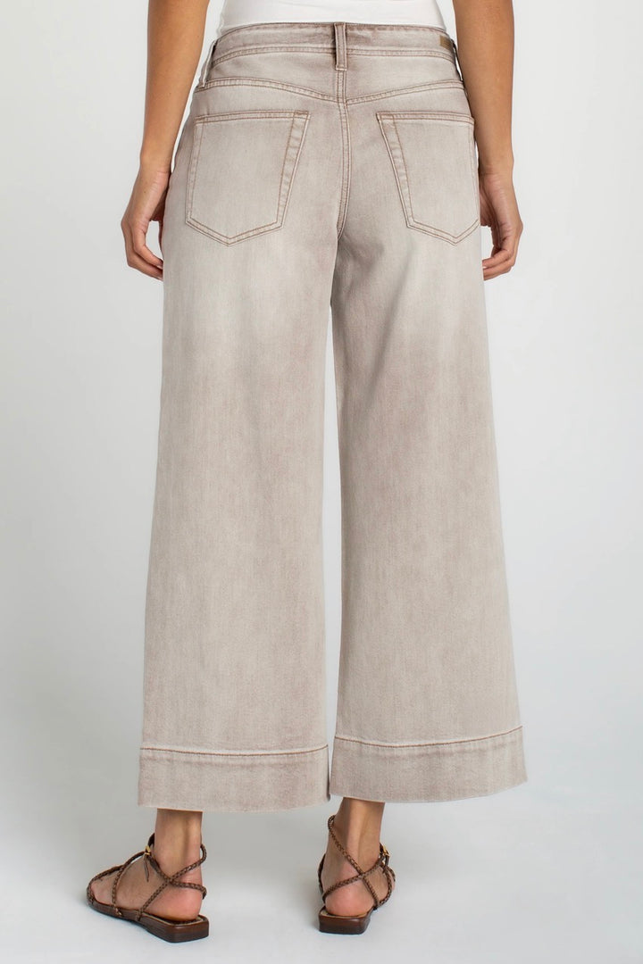 Liverpool - Weekender Crop Wide Leg - Antique Khaki