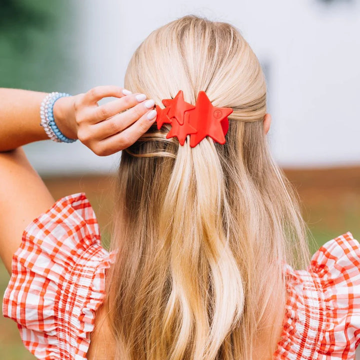 Teleties - Red Shooting Star Medium Flat Hair Clip