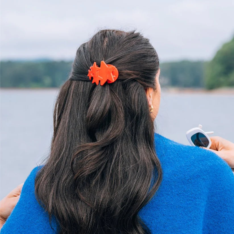 Teleties - Red Shooting Star Tiny Flat Hair Clip