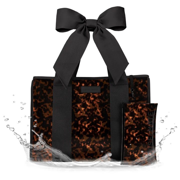 Case-Mate Tortoiseshell Bow Jelly Tote - Machine Washable!