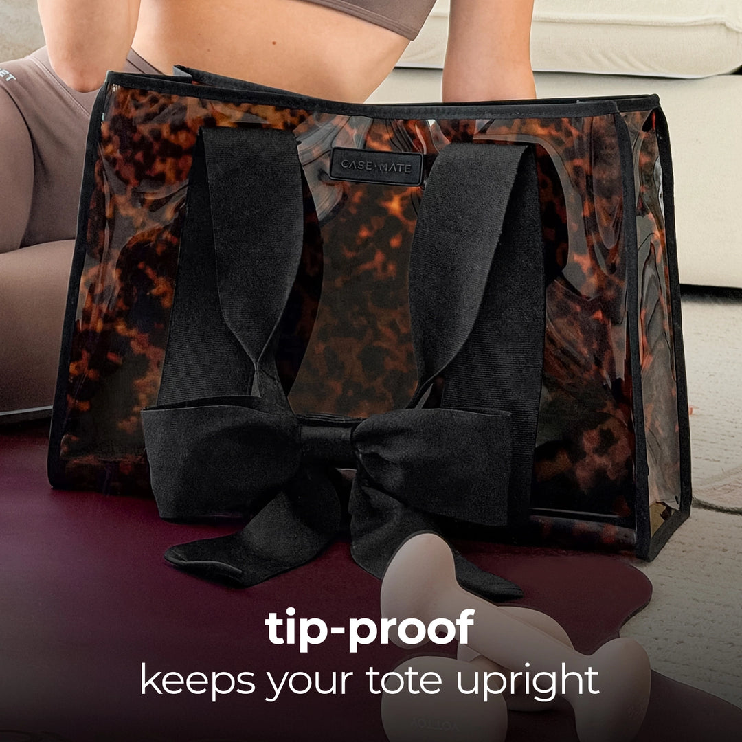Case-Mate Tortoiseshell Bow Jelly Tote - Machine Washable!