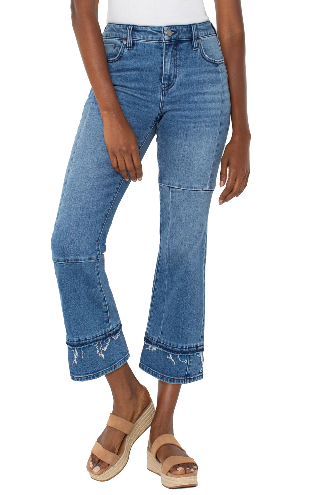 Liverpool - Hannah Crop Flare with Multi Seam Detail