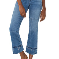 Liverpool - Hannah Crop Flare with Multi Seam Detail