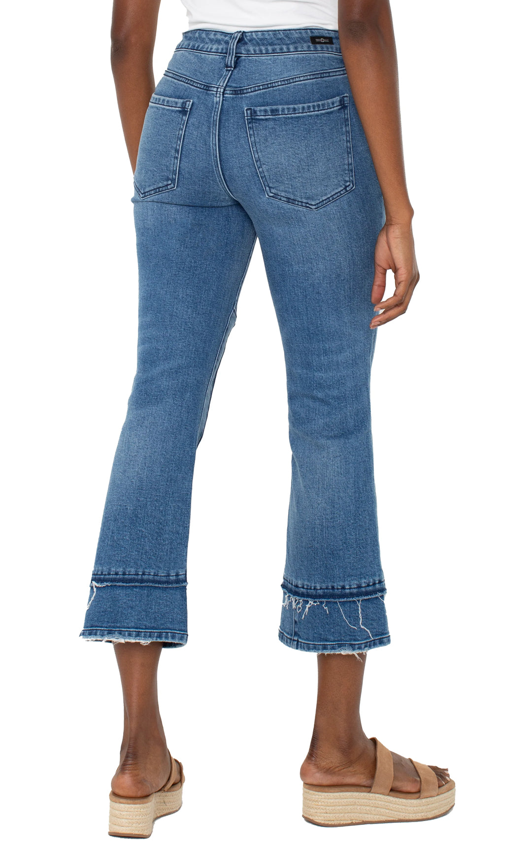 Liverpool - Hannah Crop Flare with Multi Seam Detail