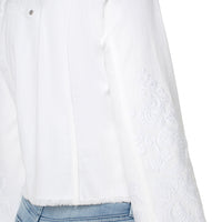 Liverpool - Jacket With Fray Hem & Paisley Embroidery