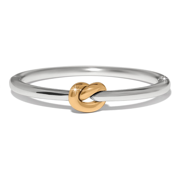 Brighton - Interlok Single Knot Two-Tone Hinged Bangle