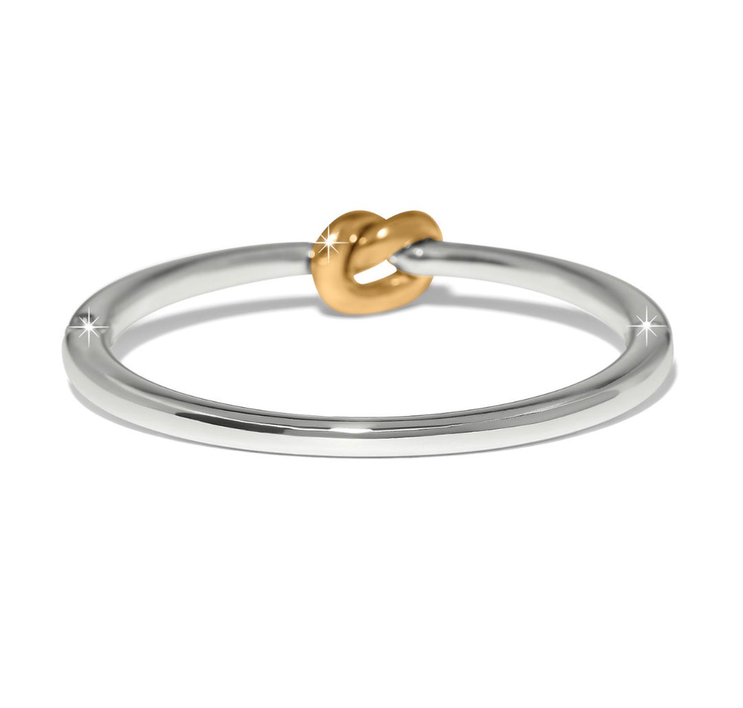Brighton - Interlok Single Knot Two-Tone Hinged Bangle
