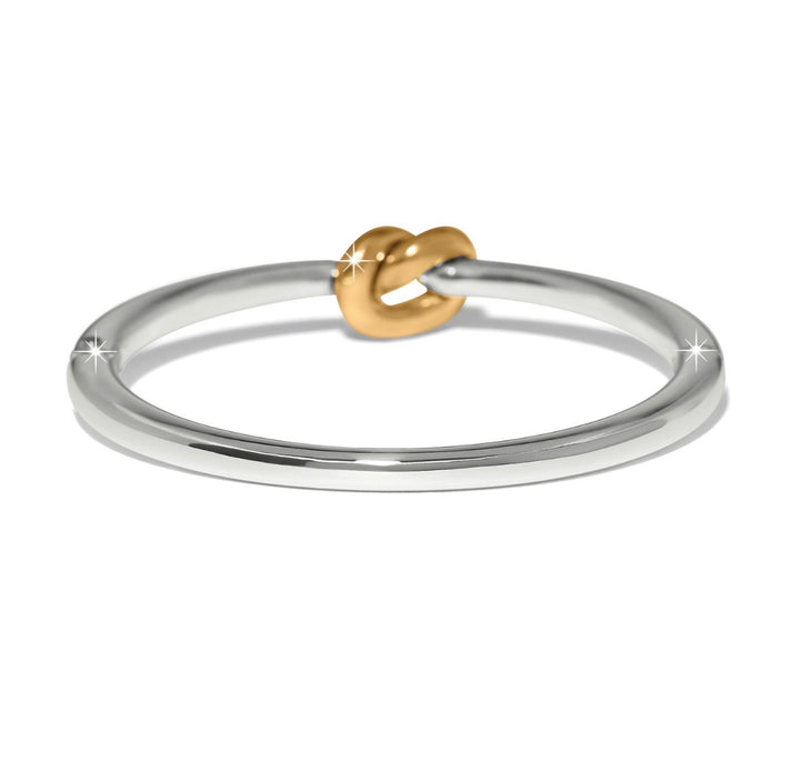 Brighton - Interlok Single Knot Two-Tone Hinged Bangle