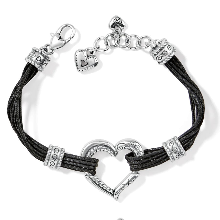 Heritage Heart Bracelet - Black/Silver