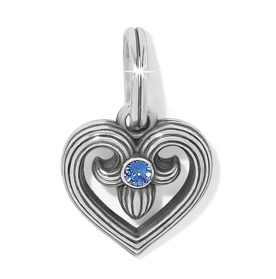Brighton - One Heart Azure Heart Charm