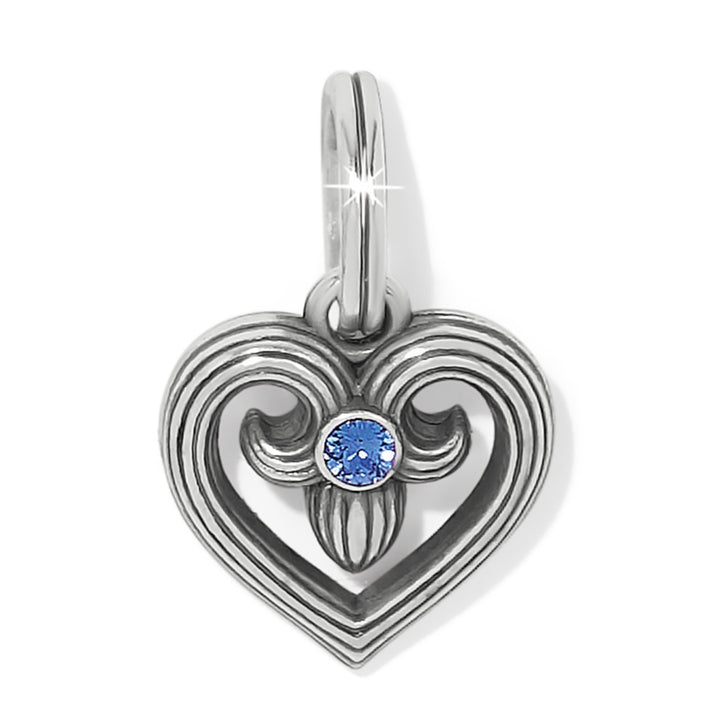 Brighton - One Heart Azure Heart Charm
