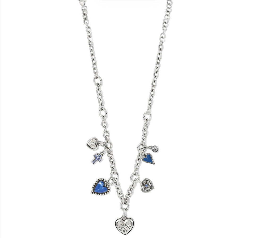 Brighton - One Heart Azure Heart Charm