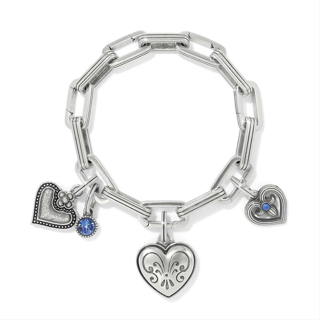 Brighton - One Heart Azure Heart Charm