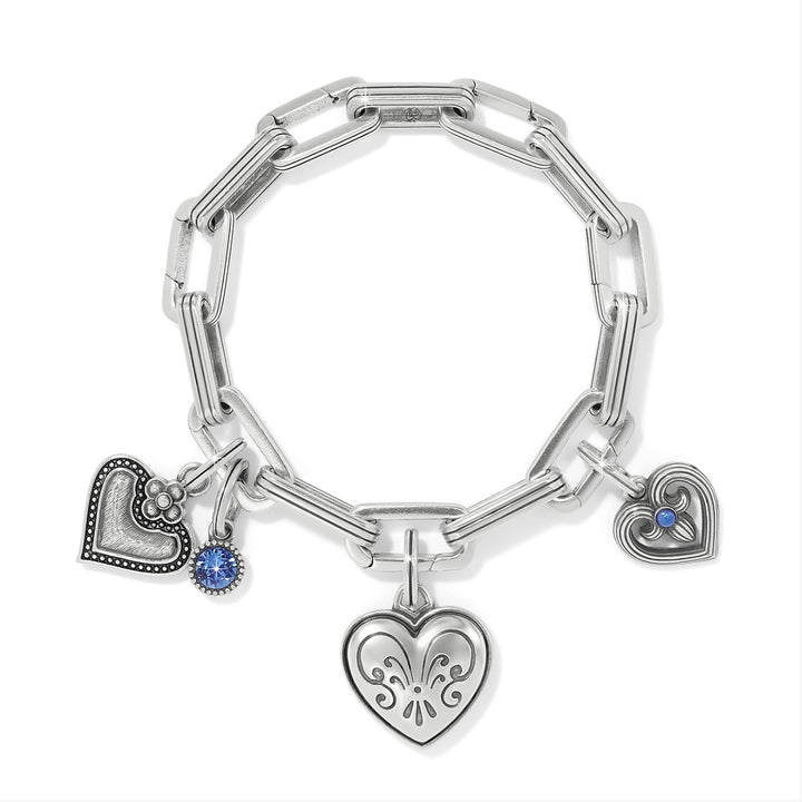 Brighton - One Heart Azure Heart Charm