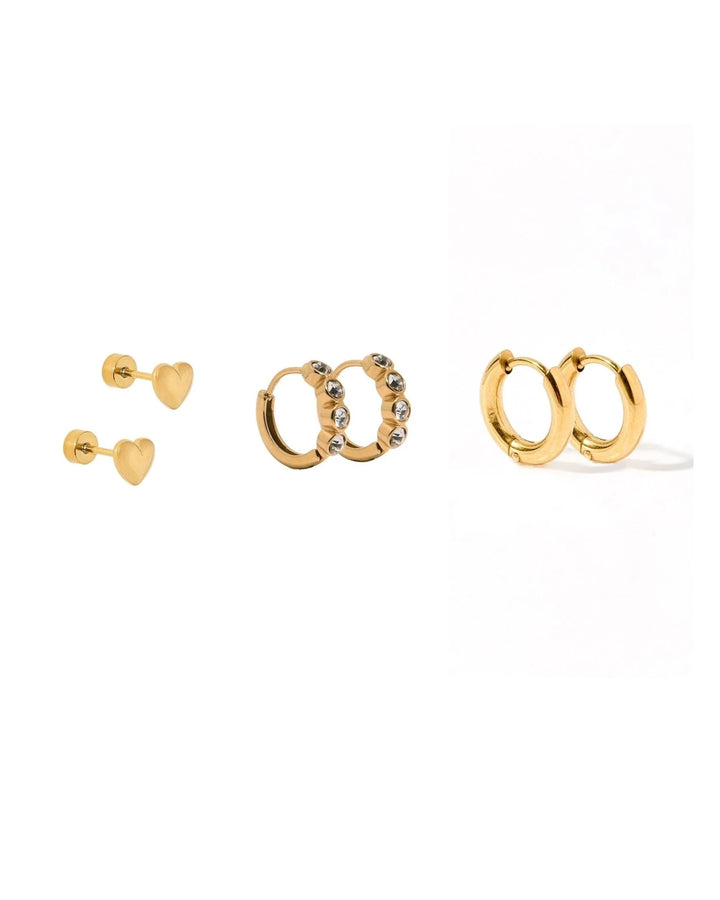 Linny Co - Huggie &amp; Screwback Stud Set - Denver