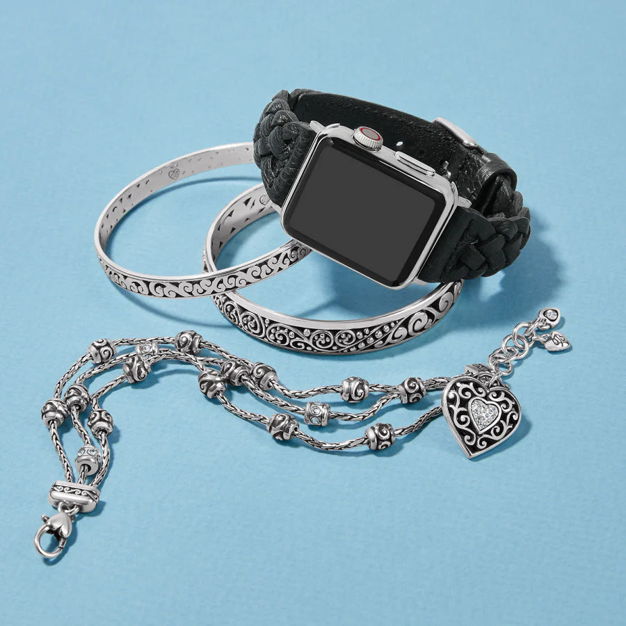 Sutton Leather Watch Band - Black