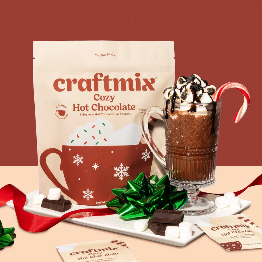Craftmix Cozy Hot Chocolate Cocktail/Mocktail Mix - 12 Pack Multipack