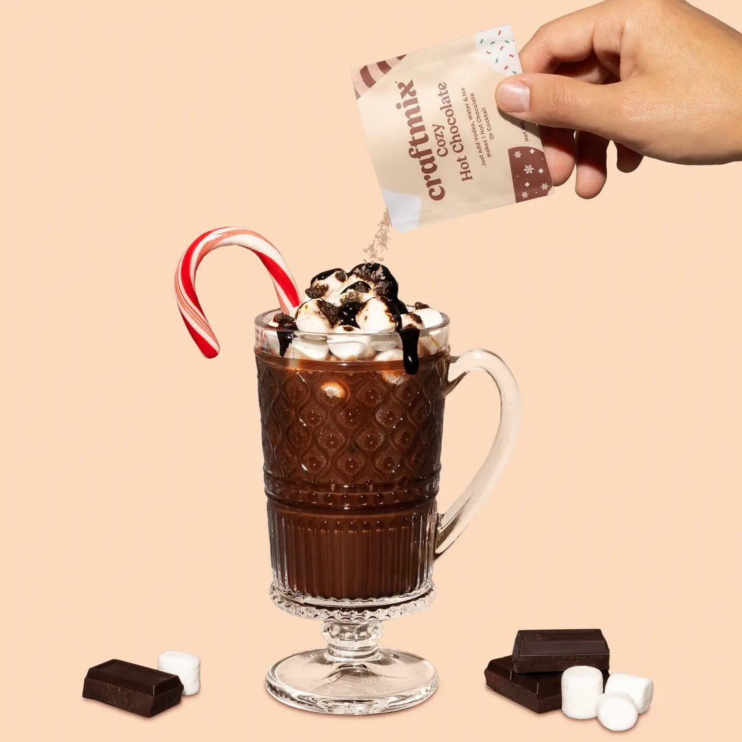 Craftmix Cozy Hot Chocolate Cocktail/Mocktail Mix - 12 Pack Multipack