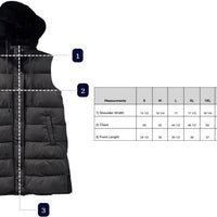 Long Puffer Vest with Hood - Terracota