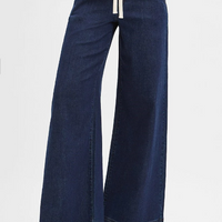 Risen - Mid Rise Wide Leg Pant with Drawstring