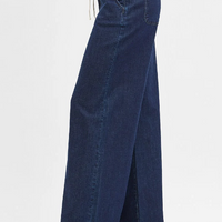 Risen - Mid Rise Wide Leg Pant with Drawstring
