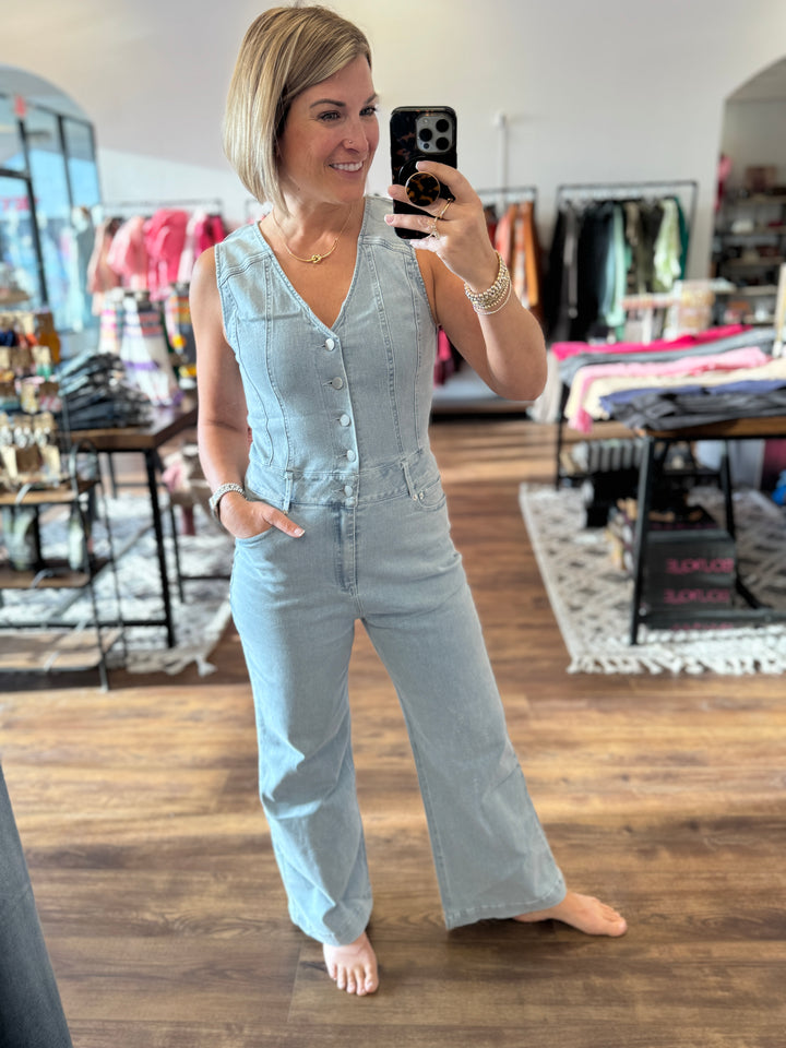 The Mae Denim Jumpsuit