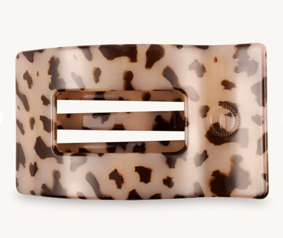 Blonde Tortoise Large Flat Rectangle Hair Clip