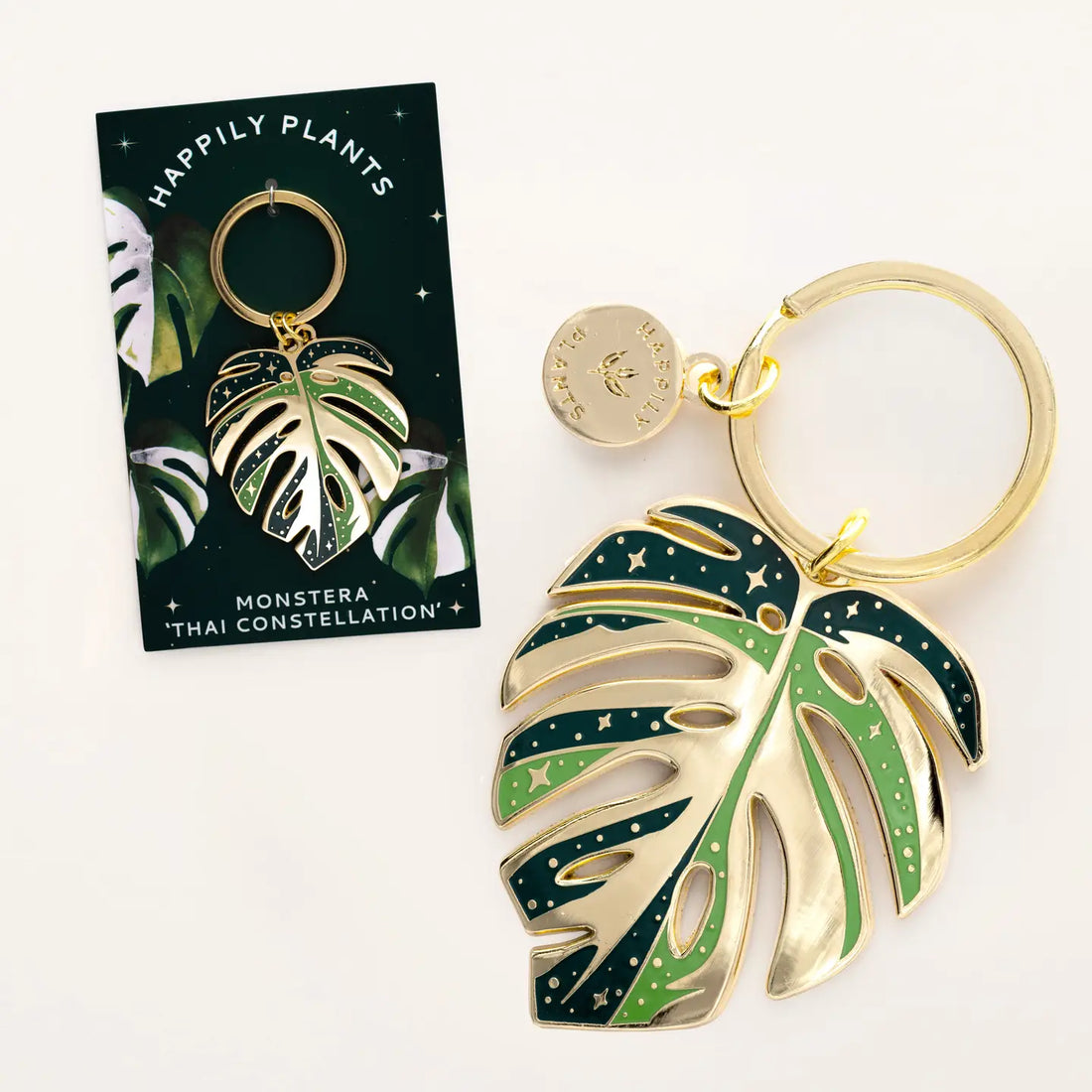 Monstera Thai Constellation Planter Keychain / Bag Charm