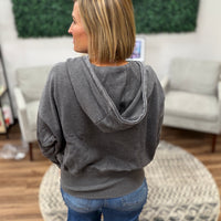 Fleece Hoodie Jacket with Tapered Sleeves