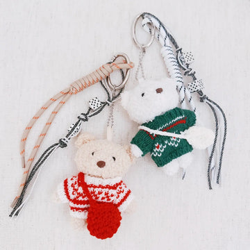 Nordic Sweater Bear Bag Charm | Special Order
