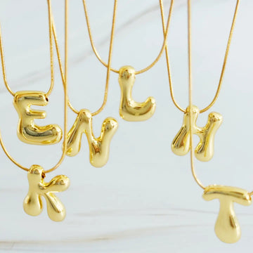 Balloon Letter Initial Necklace | Special Order