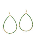 Glass Bead Teardrop Earrings with Gold Bead Accents