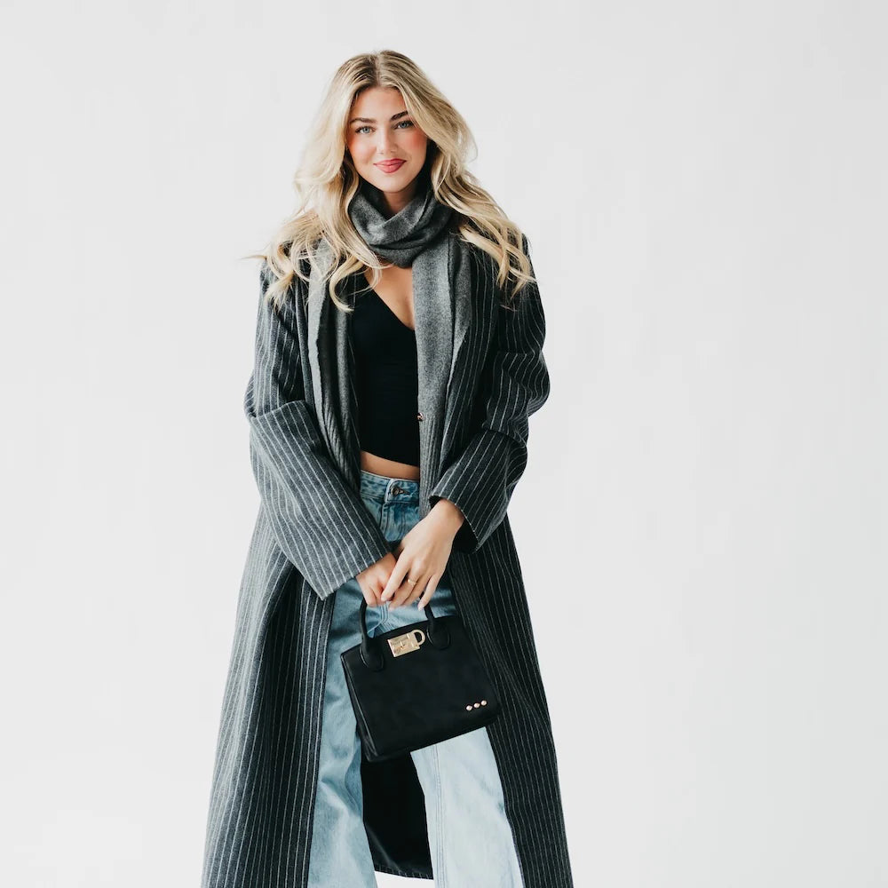 Nixie Nubuck Small Tote - Black