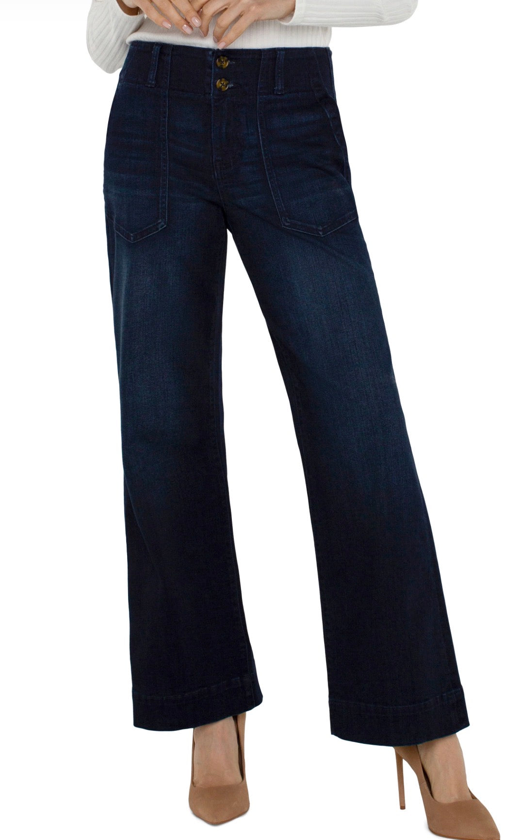 Liverpool - Patch Pocket Wide Leg Trouser