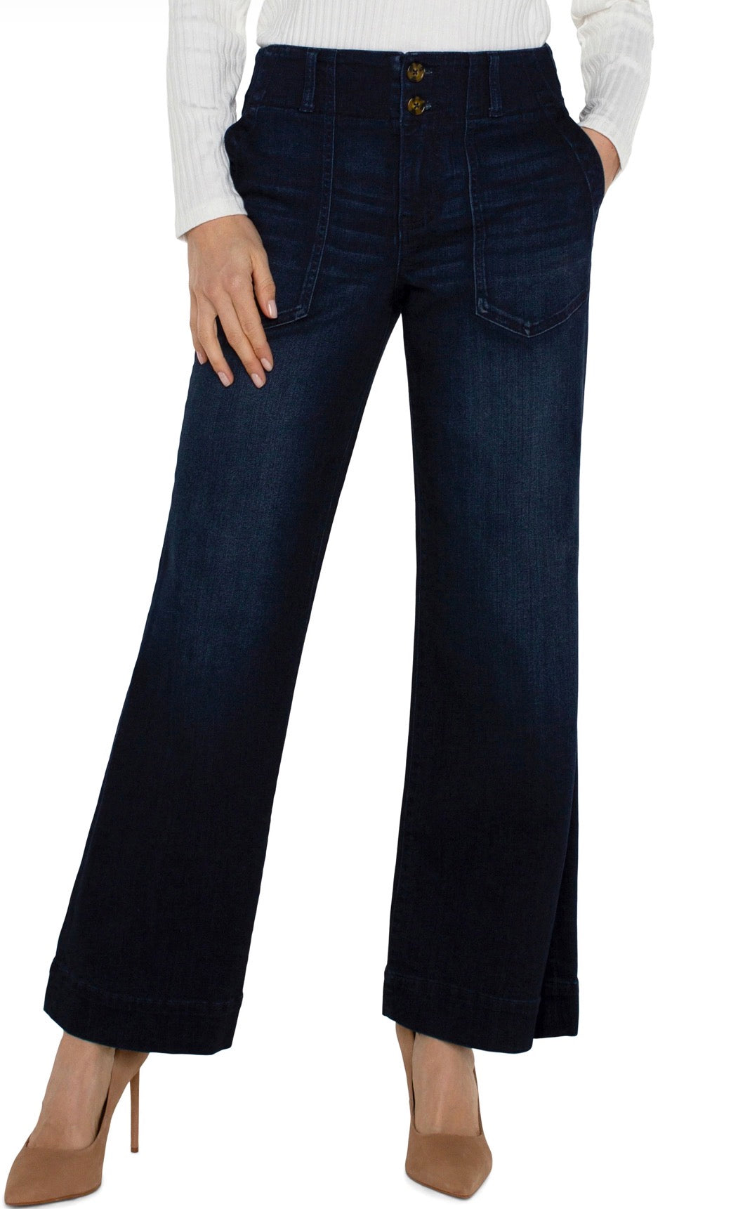 Liverpool - Patch Pocket Wide Leg Trouser