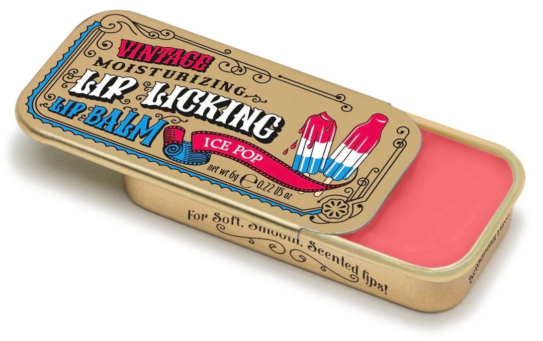 Lip Licking Flavored Lip Balm - Vintage Slider Tins