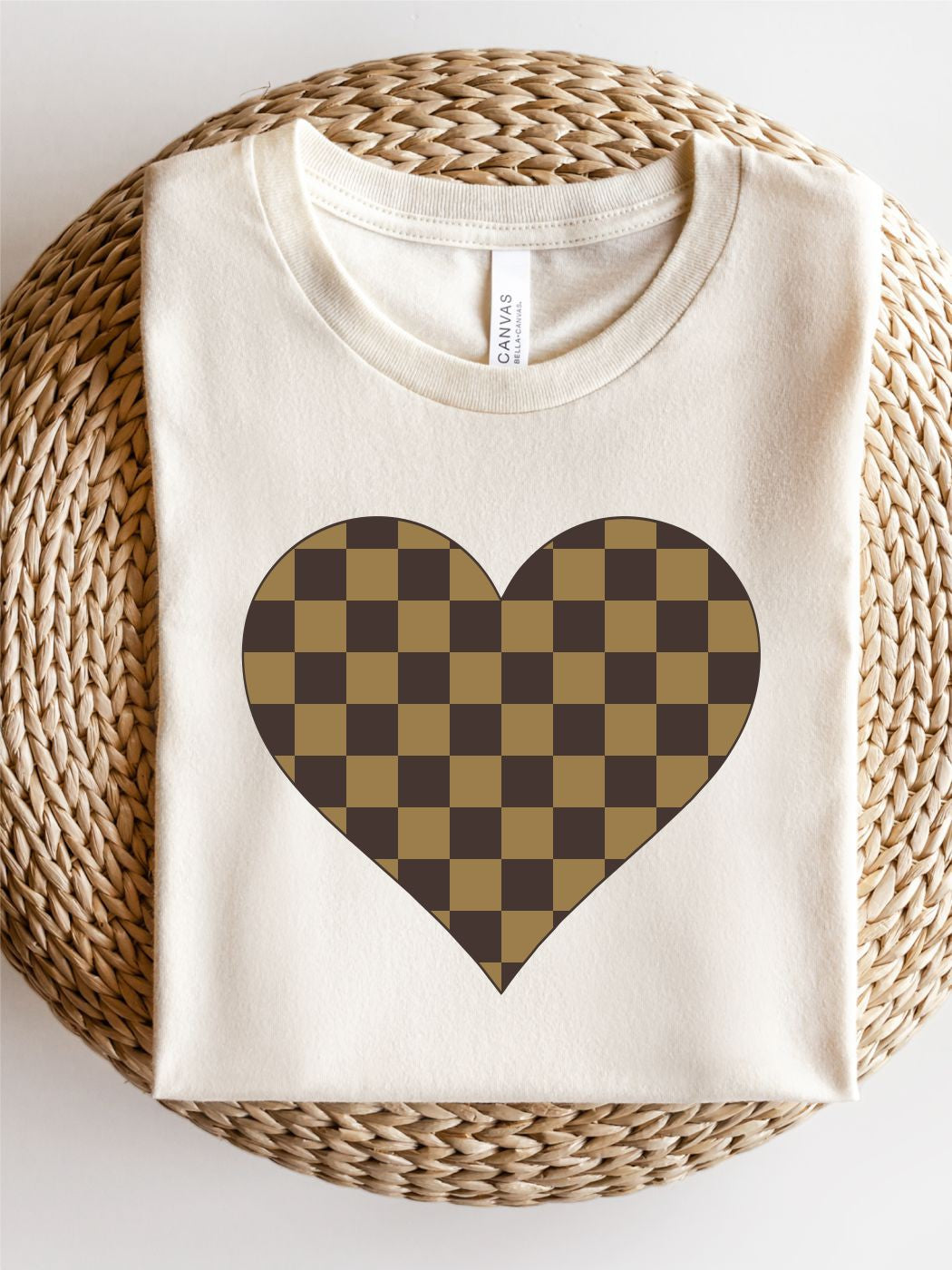 Checkered Heart Graphic Tee | Special Order
