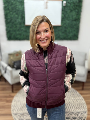 Liverpool - Sleeveless Quilted Full Zip Sweater Vest