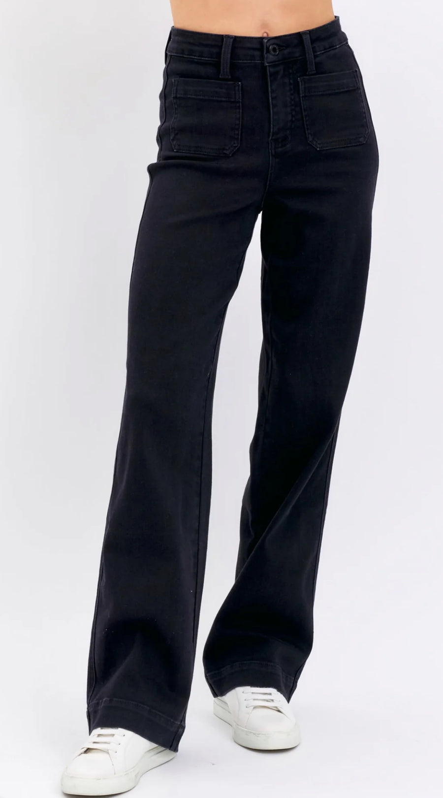 Judy Blue Black Patch Pocket Straight Leg Jeans – The Brush Boutique