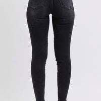 Judy Blue - Black Mid Rise Tummy Control Skinny