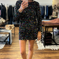 Crowd Pleaser Sequin Dress - Multi Color