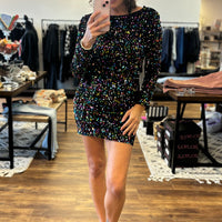 Crowd Pleaser Sequin Dress - Multi Color