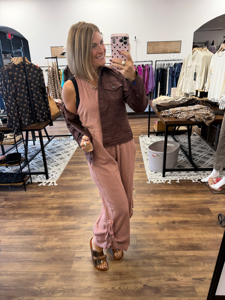 Weekend Wanderer Jumpsuit - Dusty Rose